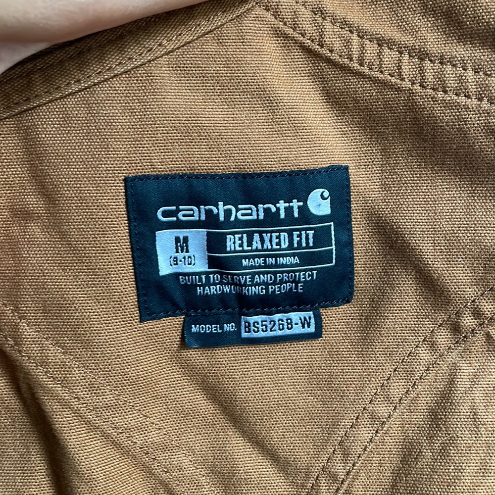Carhartt Rust Brown Short Overalls - Picture 3 of 4
